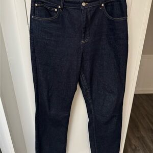 ASOS Design Tall Comfort Stretch straight leg jeans in rinse size 14 TALL